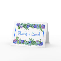 Bedankt a Bunch Succulent Kaarten