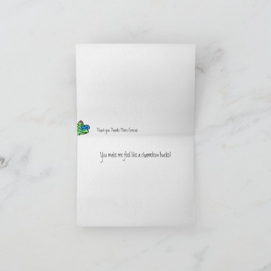 Bedankt a Chameleon Bedankt Opmerking Kaarten (Binnen)