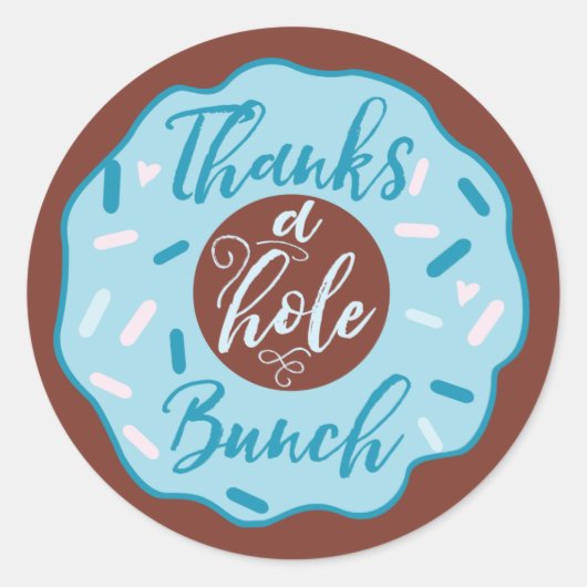 Bedankt A Hole Bunch Blue Donut Stickers (Voorkant)