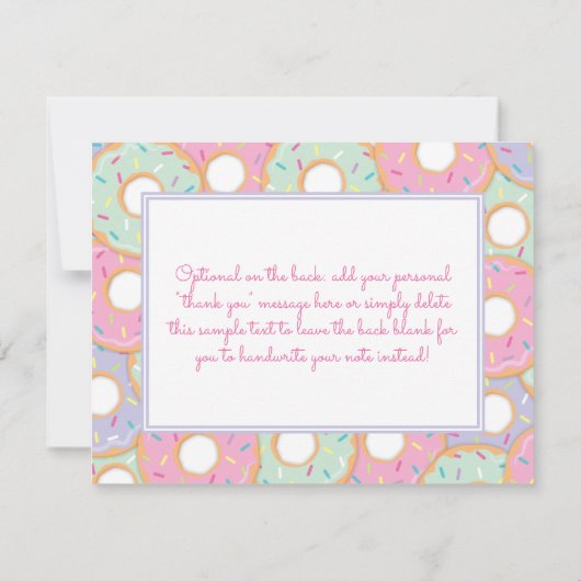 Bedankt a Hole Bunch Donut Birthday Dank je wel (Achterkant)