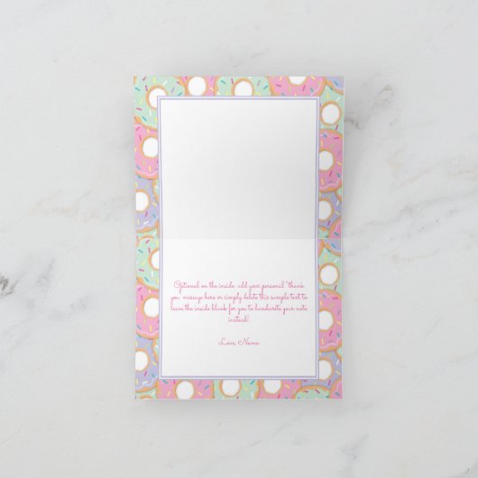 Bedankt a Hole Bunch Donut Birthday Dank je wel (Binnen)