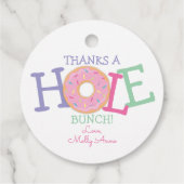 Bedankt a Hole Bunch Donut Birthday Party Favor Bedankjes Labels (Achterkant)