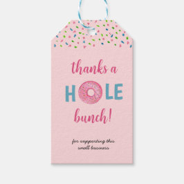 'Bedankt a Hole Bunch' schattige waterverf Cadeaulabel