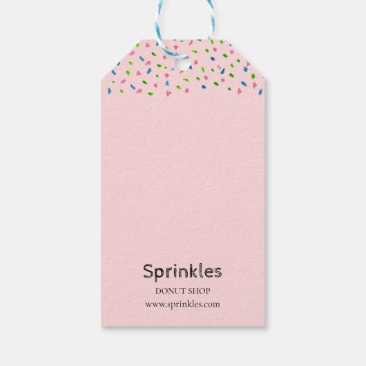 'Bedankt a Hole Bunch' schattige waterverf Cadeaulabel (Achterkant)