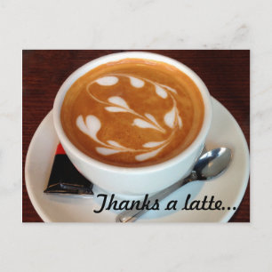 Bedankt A Latte Art Hearts Briefkaart