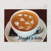 Bedankt A Latte Art Hearts Briefkaart (Voorkant)