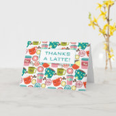 Bedankt A Latte Bedankt Appreciation Kaart (Gele Bloem)