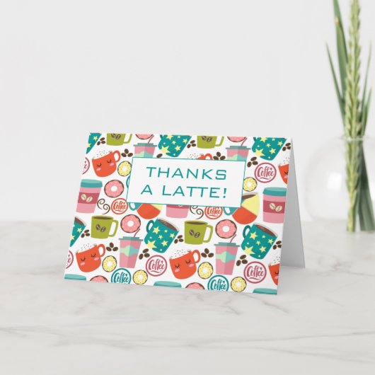 Bedankt A Latte Bedankt Appreciation Kaart (Voorkant)