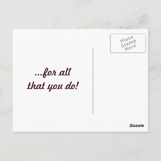 Bedankt a latte briefkaart (Achterkant)