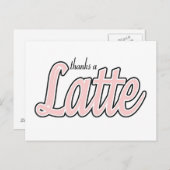 Bedankt a Latte Briefkaart (Voorkant / Achterkant)