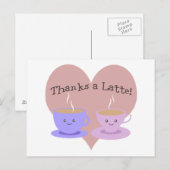 Bedankt A Latte Briefkaart (Voorkant / Achterkant)