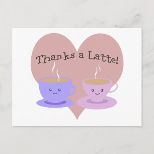 Bedankt A Latte Briefkaart