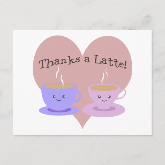 Bedankt A Latte Briefkaart (Voorkant)