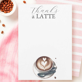 Bedankt A Latte Coffee Lover Notecards Notitiekaartje
