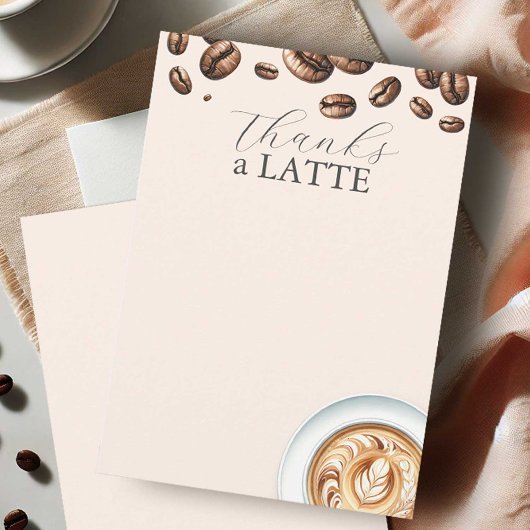Bedankt A Latte Coffee Lover Notecards Notitiekaartje