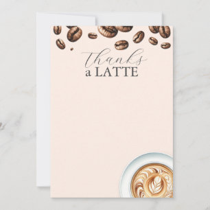 Bedankt A Latte Coffee Lover Notecards Notitiekaartje