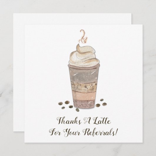 Bedankt a Latte Coffee Reference (Voorkant / Achterkant)