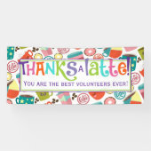 Bedankt A Latte Coffee-waardering Spandoek (Horizontaal)