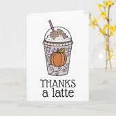 Bedankt a Latte Hartelijk dank Kaart (Gele Bloem)