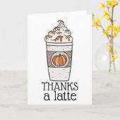 Bedankt a Latte Hartelijk dank Kaart (Gele Bloem)