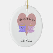 Bedankt a Latte Keramisch Ornament (Rechts)