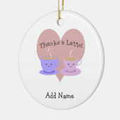 Bedankt a Latte Keramisch Ornament (Links)
