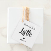 Bedankt a Latte Labels, Koffiegeschenk Label, Kraf Bedankjes Labels (In situ)