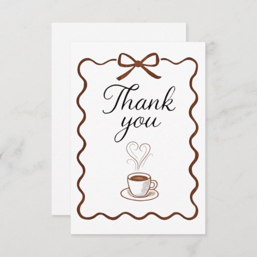 Bedankt A Latte! Notitiekaartje (Voorkant / Achterkant)