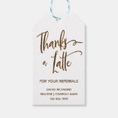 Bedankt a Latte | Realtor Marketing | Dank u wel Cadeaulabel (Voorkant)
