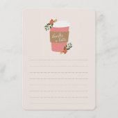 Bedankt a Latte Stationery Notitiekaartje (Voorkant)