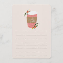 Bedankt a Latte Stationery Notitiekaartje