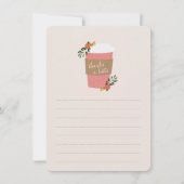 Bedankt a Latte Stationery Notitiekaartje (Voorkant)