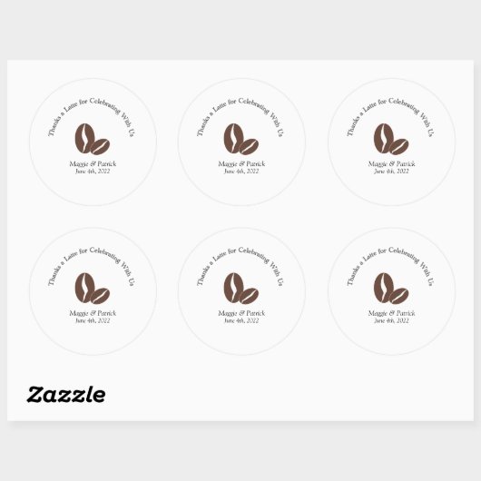 Bedankt a Latte Sticker (Vel)