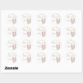 Bedankt A Llama Baby shower Favor Ronde Sticker (Vel)