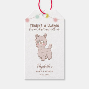 Bedankt A Llama Cute Baby shower Favor Cadeaulabel