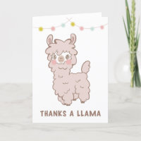 Bedankt A Llama Funny