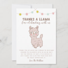 Bedankt A Llama Genderneutraal Baby shower