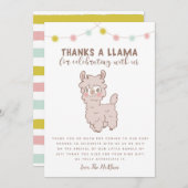 Bedankt A Llama Genderneutraal Baby shower (Voorkant / Achterkant)