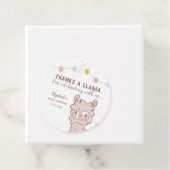 Bedankt A Llama Schattige Baby shower Bedankjes Labels (In situ)