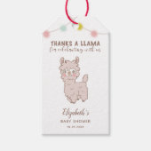 Bedankt A Llama Schattige Baby shower Favor Cadeaulabel (Voorkant)