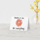 Bedankt A Lox, 4x6, Wenskaart Kaart (Gele Bloem)