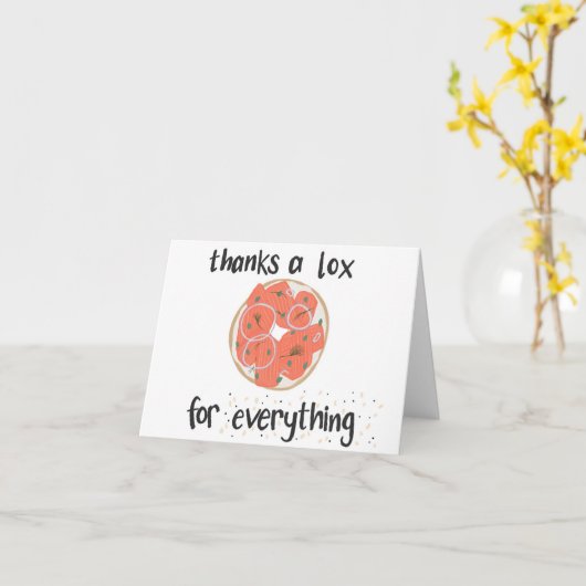 Bedankt A Lox, 4x6, Wenskaart Kaart (Gele Bloem)