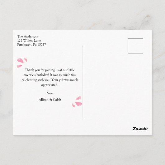 Bedankt a Melon Bedankt Briefkaart (Achterkant)