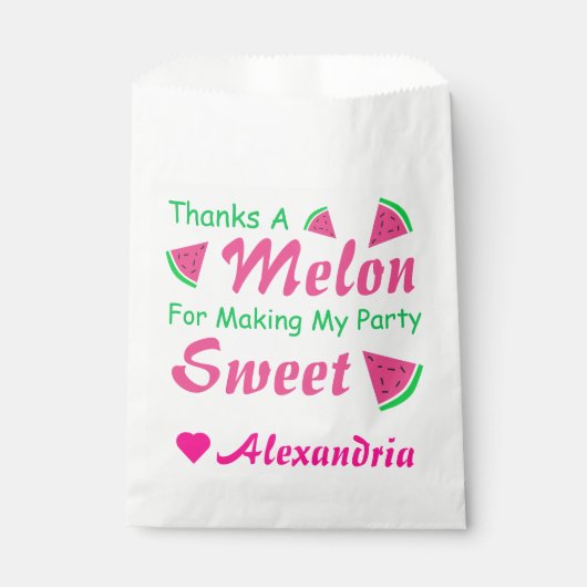 Bedankt A Melon Watermeloen Bedankzakje (Voorkant)