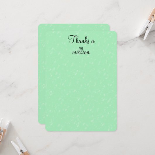 Bedankt A miljoen - Hartelijk dank Kaart (Voorkant / Achterkant in situ)