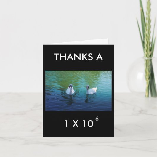 BEDANKT A MILLION - bedankkaart (Voorkant)