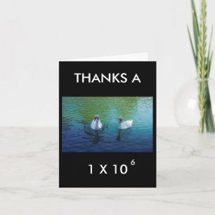 BEDANKT A MILLION - bedankkaart