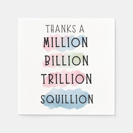 Bedankt a Million, Billion, Trillion, Squillion Fu Servet (Voorkant)