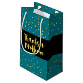 Bedankt A Million Glitter Gold Klein Cadeauzakje (Achterkant Gekanteld)