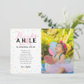 Bedankt A Whole Bunch Donut Birthday Party Foto (Staand voorkant)